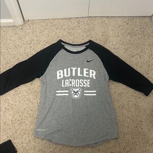 Nike Kids Black and Gray Long Sleeve Tee